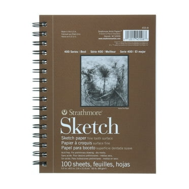 Strathmore Sketch Paper Pad, 400 Series, 100 Sheets, 5.5 in x 8.5 in