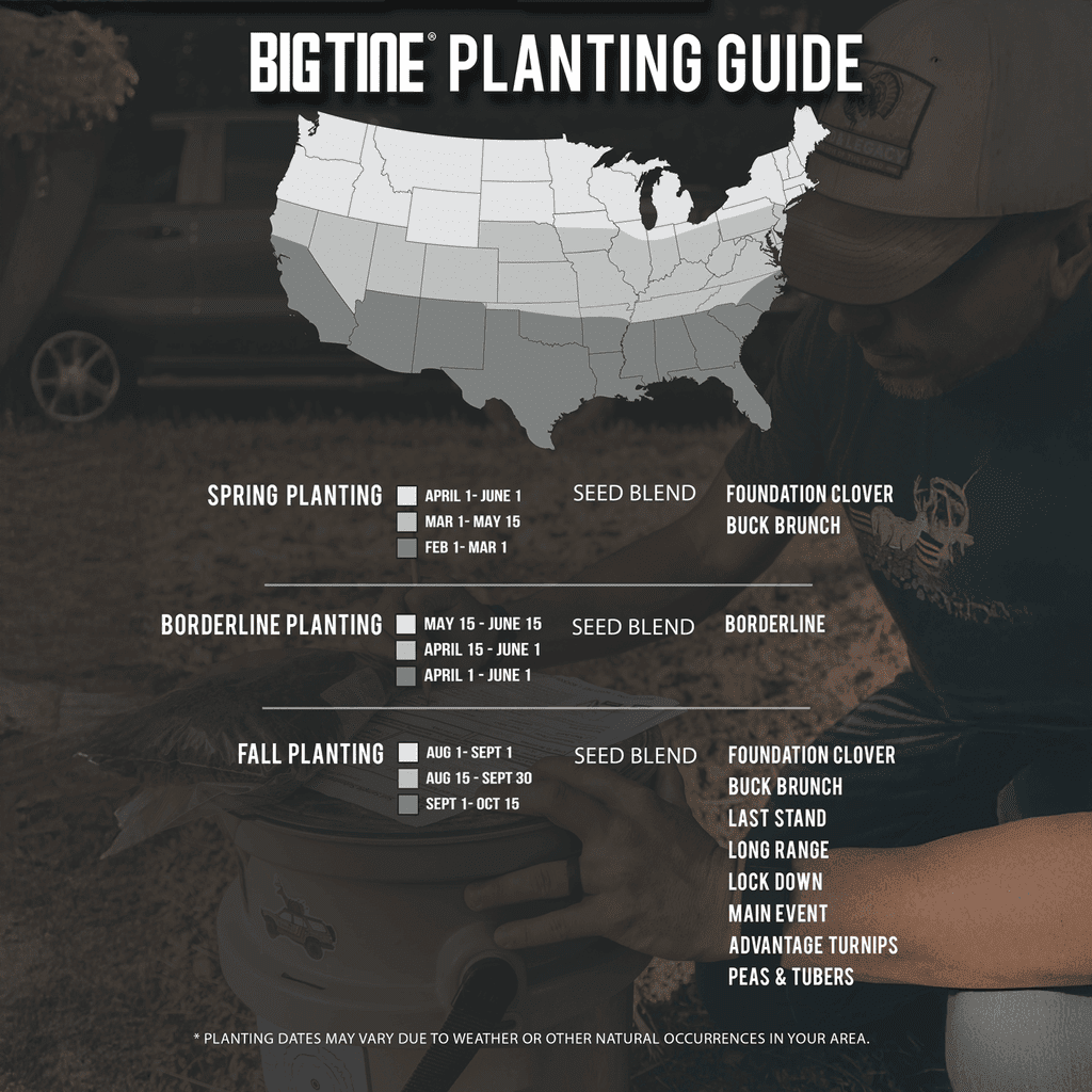 Big Tine Advantage Peas & Tubers Food Plot Seed, Deer Hunting Attractant, 8 lb Fall/Winter Mix