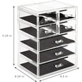 thumbnail image 6 of Sorbus Acrylic Cosmetics Makeup and Jewelry Storage Display 3 Large and 4 Small Drawers Space-Saving, Stylish Case Great for Lipstick, Eye Liner, Nail Polish, Brushes, 6 of 7