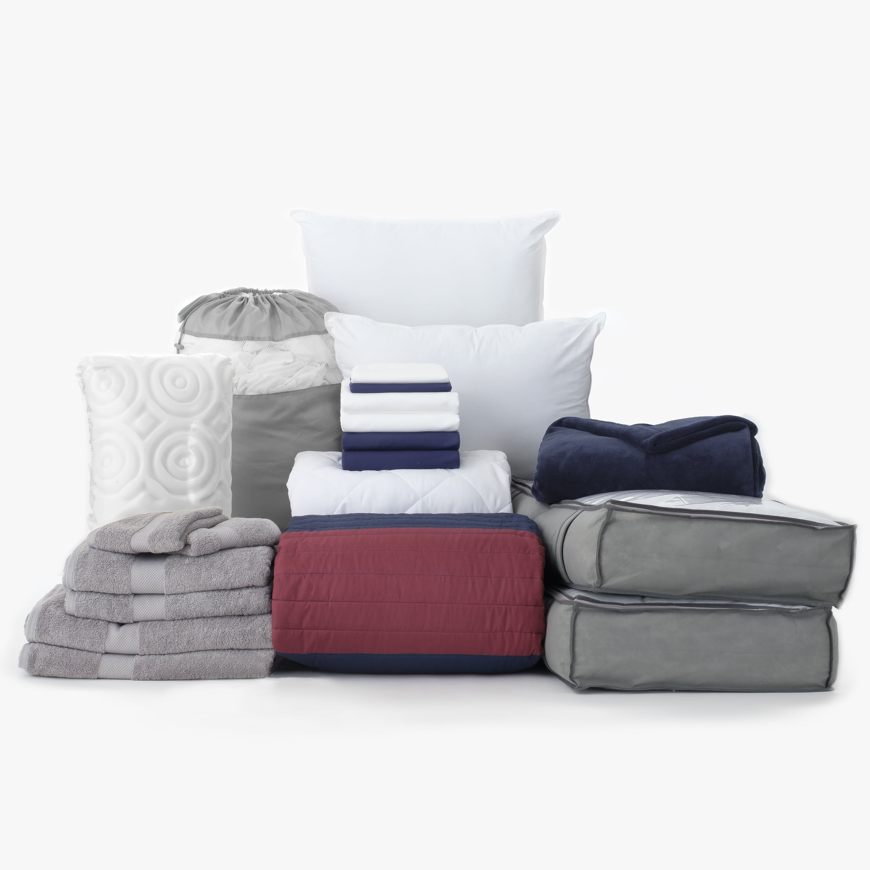 The Complete Dorm Essentials Value Pack in Ryan Stripe, 21Piece Twin XL Bedding Comforter Set