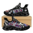 thumbnail image 1 of Zapatillas de deporte de verano con diseño de huellas de perro, bandera estadounidense y estrellas, suaves, informales, a la moda, bonitas, para enfermería, para mujeres y hombres., 1 of 6