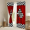 thumbnail image 3 of Homewish Race Car Black Out Curtains,Extreme Sport Curtains Pack of 2 (42x63 Each),Checkered Racing Flag Bedroom Curtains For Boys Teens,Ultra Soft Home Decor, 3 of 6