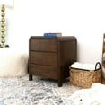 thumbnail image 3 of Arton Mid Century Solid Wood Walnut Nightstand Bed Side Tables with 3 Drawers, 3 of 7