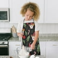 thumbnail image 4 of Black Christmas Gnome and Gift Pattern Kids Aprons for Girls and Boys,Adjustable Neck Strap Toddler Aprons for Kids Cooking Baking, 4 of 7