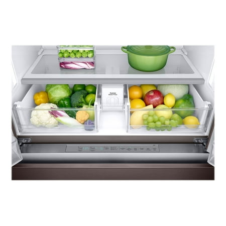 Samsung - 22.6 Cu. Ft. 4-Door Flex French Door Counter-Depth Refrigerator - Tuscan Stainless Steel