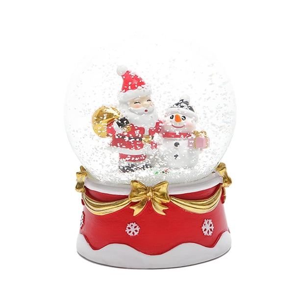 Bola de nieve navideña, adorno navideño, luz nocturna, romántica, coleccionable, escritorio Muñeco de nieve