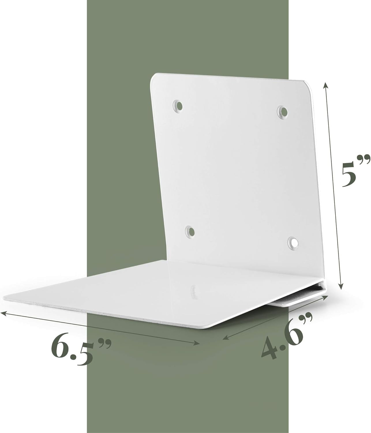 VASGOR Set of 4 Invisible Floating Bookshelf - Heavy Duty Wall Mounted Book Organizer, Metal Shelves Holder for Books, Large Size