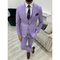 thumbnail image 2 of GENT WITH Men’s Light Purple 3 Piece Slim Fit Suit, Italian Designed Coat Pants, Wedding Groom Party Wear Suit, 2 of 6