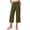 *Army Green, variant on Women's Cotton-Linen Capri Pants,Drawstring Waist Rolled Cuff Casual Trousers For Women,Ladies Lightweight Summer Breathable Pants with Pockets,Dark Gray,S-3XL