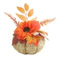 thumbnail image 3 of Halloween Sale Clearance!Fall Decorations for Home, Artificial Glitter Pumpkin Artificial Dahlias Autumning Leaves Ornament Autumning Thanksgiving Season Decoration, 3 of 9