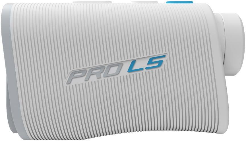 Shot Scope Golf Pro L5 Laser Rangefinder with Slope and Cart Magnet, White -