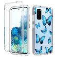 thumbnail image 1 of For Samsung S20 Ultra Case, Mantto 360-Degree edge Protection Flower Patterned Case & TPU Rubber Silicone With Screen Protector Film Shockproof edges For Samsung Galaxy S20 Ultra, Butterfly, 1 of 9