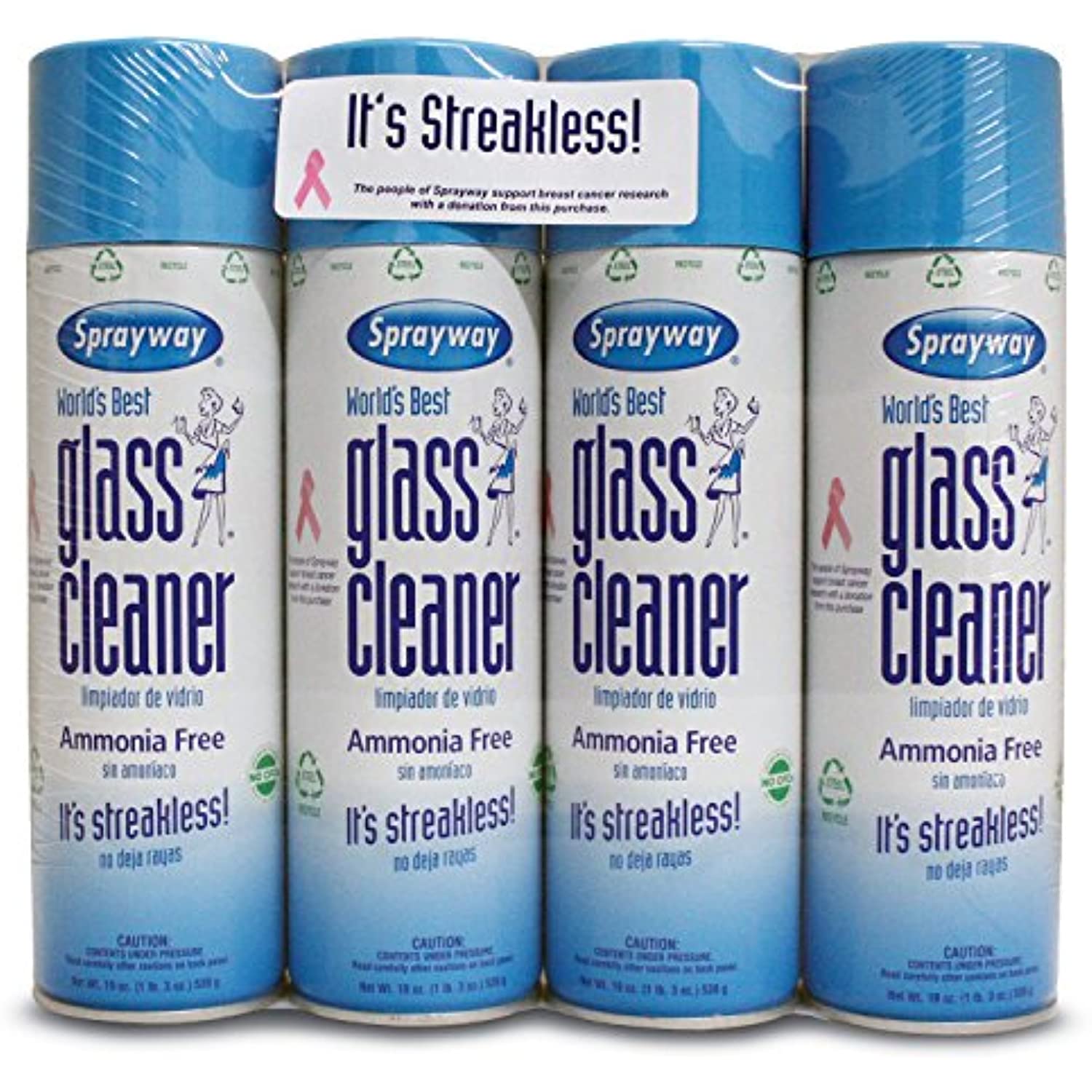 Sprayway Glass Cleaner 4/19Oz Cans