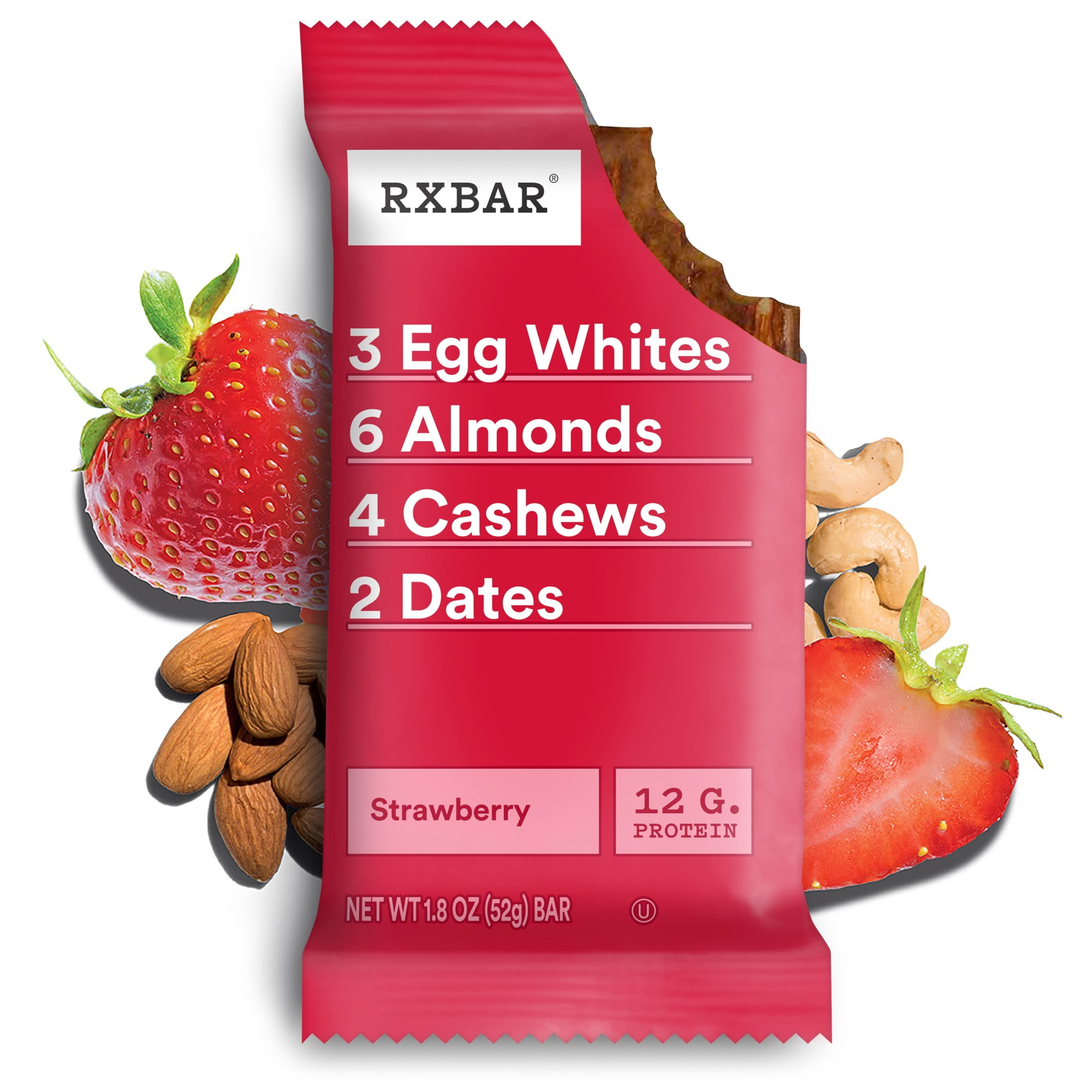 (3 pack) RXBAR, Strawberry Gluten-Free Protein Bars, 5 Count