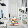 thumbnail image 4 of Yayeee Runner Rug for Bedroom 2'x6' Machine Washable Hallway Non Slip Mat, Blue Geometric, 4 of 8