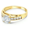 thumbnail image 2 of Ioka - 14K Yellow Solid Gold 1 Ct. Round Cut Cubic Zirconia CZ Wedding Engagement Ring - Size 6, 2 of 6