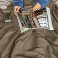 thumbnail image 5 of 100% Cotton Throw Blanket in Brown Jacqard Weave Fabric with Fringe Soft All Season Cover for Bed Couch and Living Room Sofa,Chair 50x60 Inches, 5 of 14