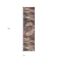 thumbnail image 5 of 10' Rust Abstract Power Loom Runner Rug, 5 of 9