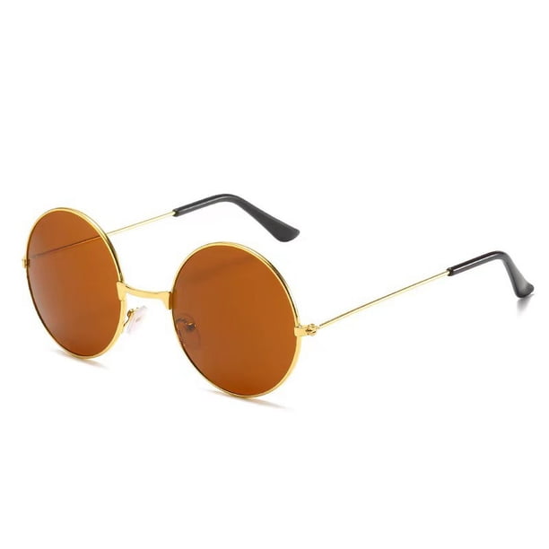 Gafas de sol redondas de metal retro Tendencia de moda Gafas de sol redondas para hombres y mujeres Opción de equipo de viaje Gafas