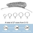 thumbnail image 2 of TOOLTOS 6 Pcs Ring Sizer Measuring Tool Kit, Ring Mandrel Measurer, Premium Steel Measuring Ring Tool, US Ring Size 0-13, Reusable Finger Size 1-17 USA Rings Size ., 2 of 5