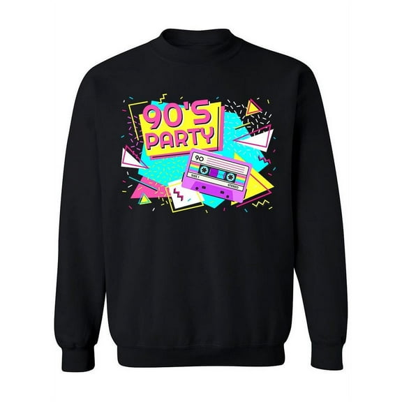 90's Party Cassette Sweatshirt Women -Image by Shutterstock, Female 3X-Large