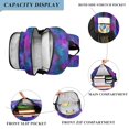 thumbnail image 3 of FORMRS Kids Backpack for School Unisex 17" Casual Bookbag Travel Daypack with Compartment Pockets, Watercolor Purple Galaxy Pattern, 3 of 7
