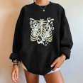thumbnail image 2 of Pullovers d'Halloween pour Femmes Manches Longues Chandails en Molleton Squelette Drôle Citrouille, 2 of 5