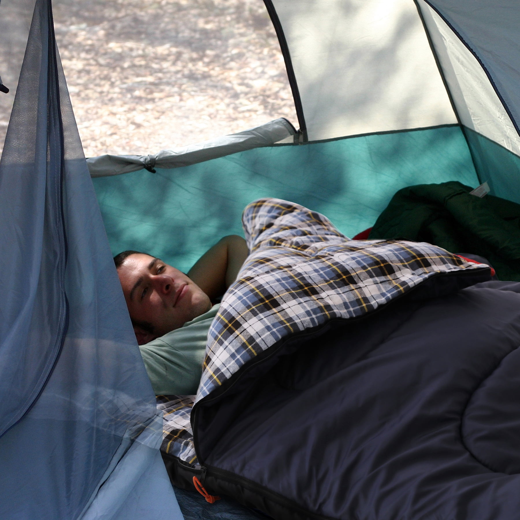 REDCAMP Cotton Flannel Sleeping Bag for Camping Backpacking, Adults Cold Weather Envelope Sleeping Bags with 2/3/4lbs Filling