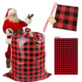 PAPER FAIR Christams Square Red White Gift Boxes with Lids Set of