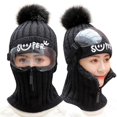 thumbnail image 1 of Conjunto De Bufanda De Gorro De Punto De Invierno Con Gafas, Gorro Con Cremallera, Orejeras, Gorros Forrados De Lana Con Pompón, Gorro A Prueba De Viento, Calentador De Cuello Para Esquí Y Ciclismo Vogacara AP008076-01, 1 of 6