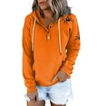 thumbnail image 2 of CNKOO Sweat-Shirts Halloween Femmes Citrouille Pull à Col Rond à Manches Longues Pull-Over Surdimensionné Jaune XXL, 2 of 6