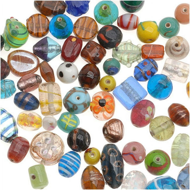 Peacock Bead Soup Mix, 4oz Glass Bead Mix, Mixed Loose Lot of Beads, Bulk  Glass Beads, Mixed Beads Colors Shapes & Sizes, Bead Grab Bag. 