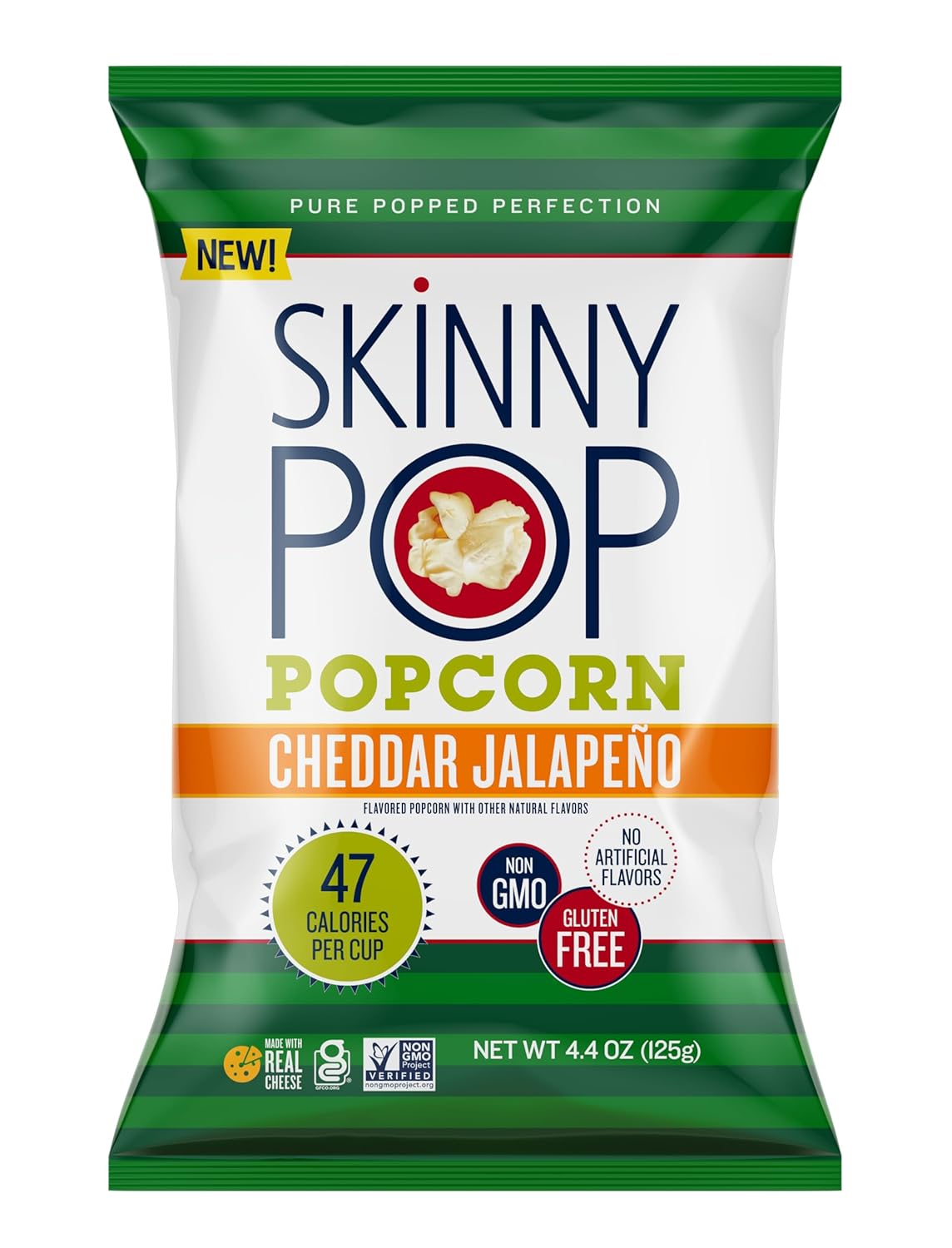 Skinny Pop Popcorn Jalapeno Cheddar (12 Pack) 4.4 oz