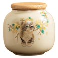 thumbnail image 1 of Ceramic Tea Canister with Airtight Lid - Adorable Design Storage Jar, 1 of 1