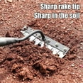 thumbnail image 7 of Carbon Steel Garden Hand Rakewith 8 Teeth, Heavy-Duty Carbon Steel Hand Rake for Weeding, Gardening, Landscaping, Lawn Care, Soil Cultivation, Ergonomic Handle, 7 of 7