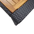 thumbnail image 5 of vidaXL 9 Piece Outdoor Bar Set Poly Rattan and Wood Acacia Black, 5 of 5