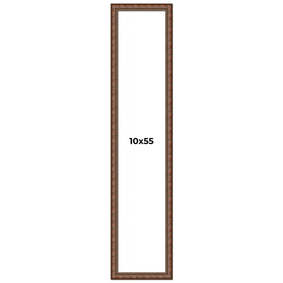 10x55 Dark Brown Bamboo Real Wood Picture Frame Width 1.5 inches | Interior Frame Depth 0.5 inches