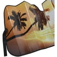 BDK Golden Palm Tree Beach Sunset Front Windshield Sun Shade