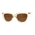 thumbnail image 1 of Womens Oversize Cat Eye Horn Rim Diva Sunglasses Peach Brown, 1 of 4