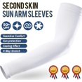 thumbnail image 3 of 2025 Latest Model Men's Sun Protection Cooling Compression Sleeves - Gardening Outdoor Sports Exercise Volleyball Sleeves 2 Pairs: Black, White, 3 of 4