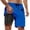 4-Blue, variant on Kcolen Men's Swim Trunks Solid Mens Board Shorts Swimwear Stretchy Upf Mens Swimwear Mens Swim Trunks Beach Summer Athletic Fit Swimming Shorts for Men