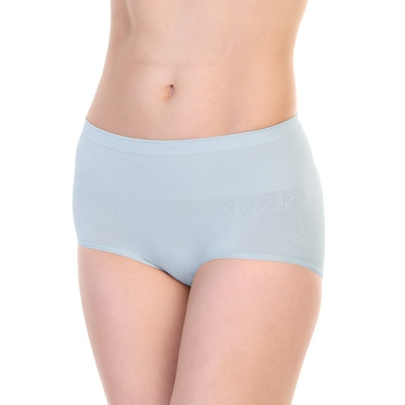 Angelina Seamless Cotton Light-Control Mid-Rise Briefs Panties (12-Pack)