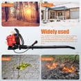 thumbnail image 5 of Backpack Leaf Blower Gas Powered - 63CC 665CFM 2 Cycle Backpack Gas Powered Leaf Blower, Grass Lawn Blower Air Cooling Gasoline Backpack Grass Blower, Backpack Snow Blower for Garden, 5 of 9