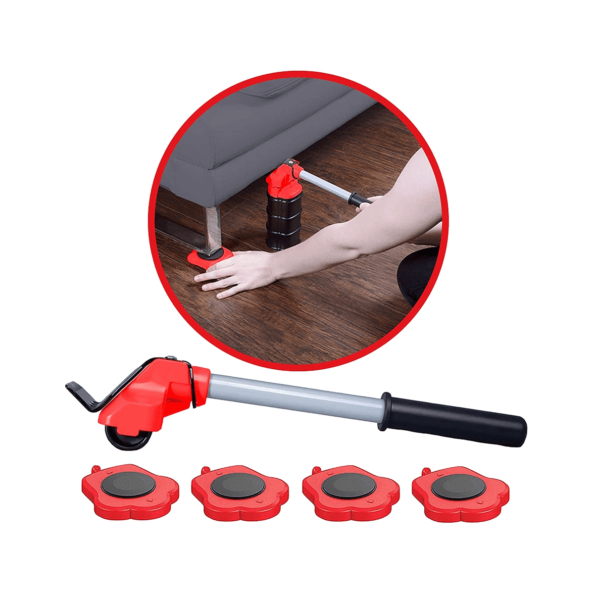 14PC Set Furniture Mover Tool Transport Set Transport Lifter Heavy Stuff Moving 4 Wheeled Mover Roller Hand Tools