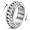 Silver, variant on Men's Chain-Link Pattern Spinner Ring, Stainless Steel 8mm Wide Band, US Sizes 6-13, Gift for Him