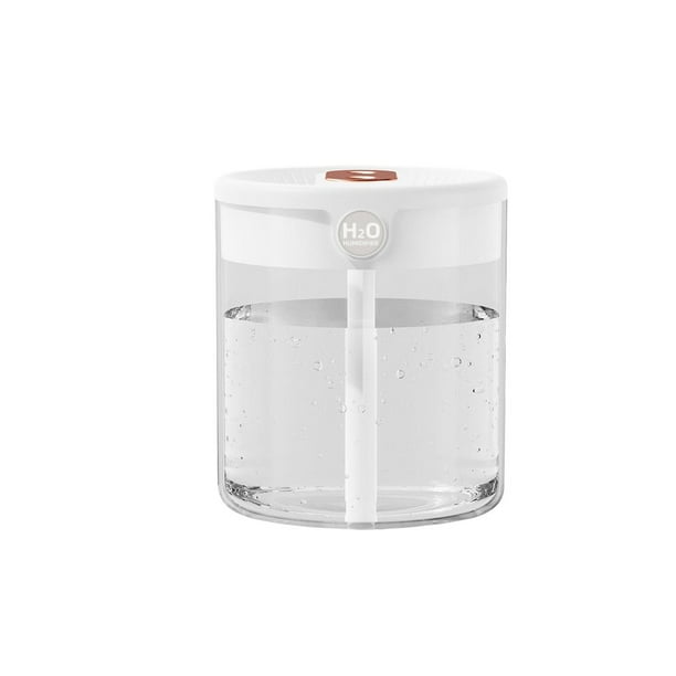 Wosthever Humidificador de aire de relleno con boquilla doble de 2L, modos de fragancia, pantalla de humedad LCD nocturna, difusor de Aroma para Humidificadores Blanco Sin pantalla digital