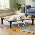thumbnail image 3 of Niubya Cooling Elevated Dog Bed, Portable Raised Dog Cot with Washable Mesh, Small (35"L x 25"W x 7.4"H), Grey, 3 of 6