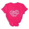 thumbnail image 6 of VKOYWKM Heart Print Shirts for Women Valentines Day T-Shirts Short Sleeve Crew Neck Cute Tops Loose Fit Romantic Holiday T Shirts, 6 of 7