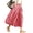 Red, variant on sicmoss Women's Red Cotton Linen Gingham Wide Leg Capri Pants Elastic Waist with Pockets