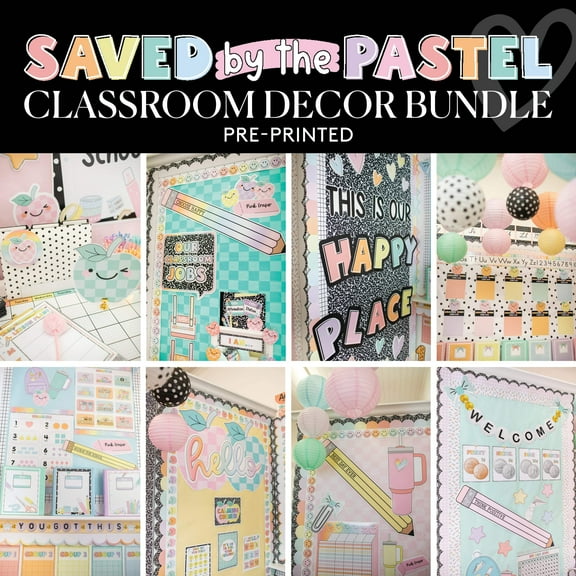 Saved By The Pastel | Classroom Decor Bundle | Schoolgirl Style